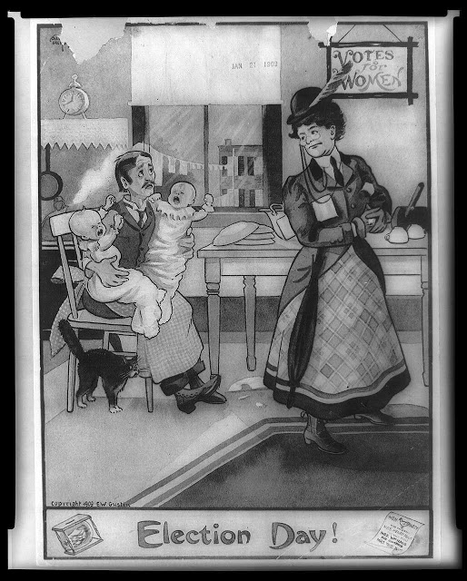 vintage woman suffragette poster