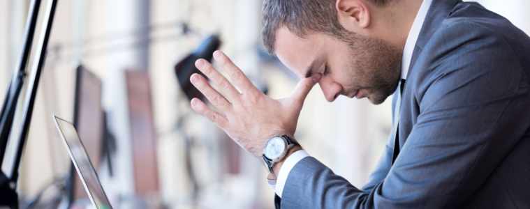 Frustrated Young Business Man